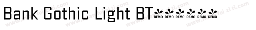 Bank Gothic Light BT字体转换